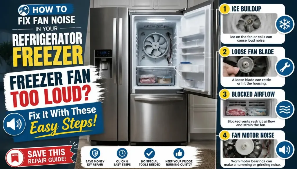 How to Fix Fan Noise in Freezer Compartment of Refrigerator
