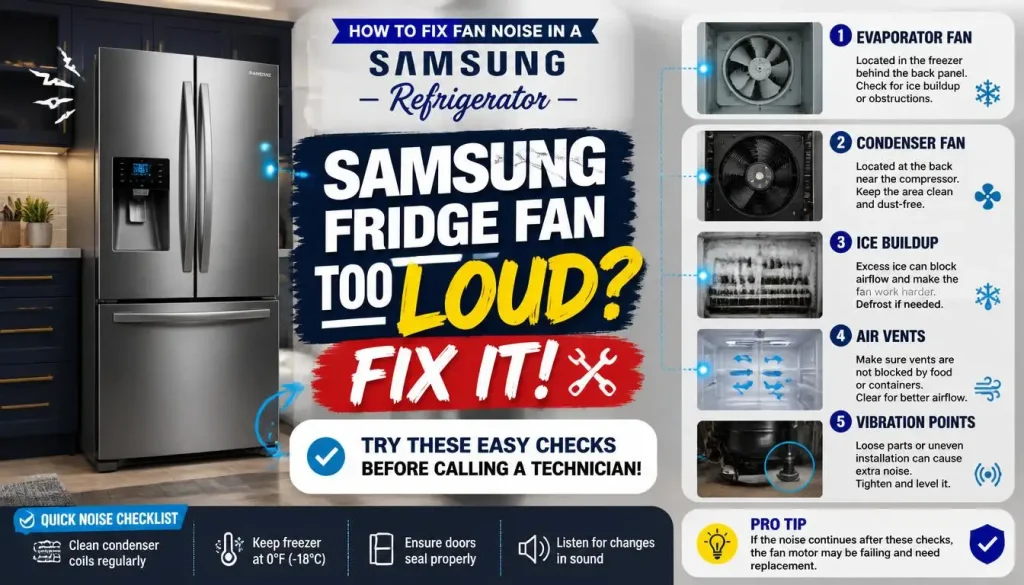 How to Fix Fan Noise in a Samsung Refrigerator