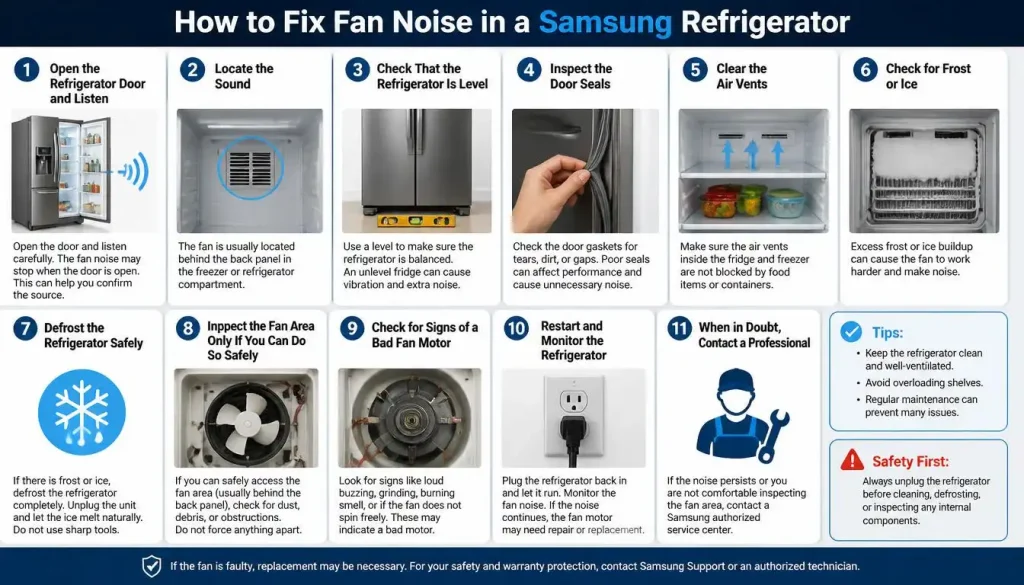 How to Fix Fan Noise in a Samsung Refrigerator