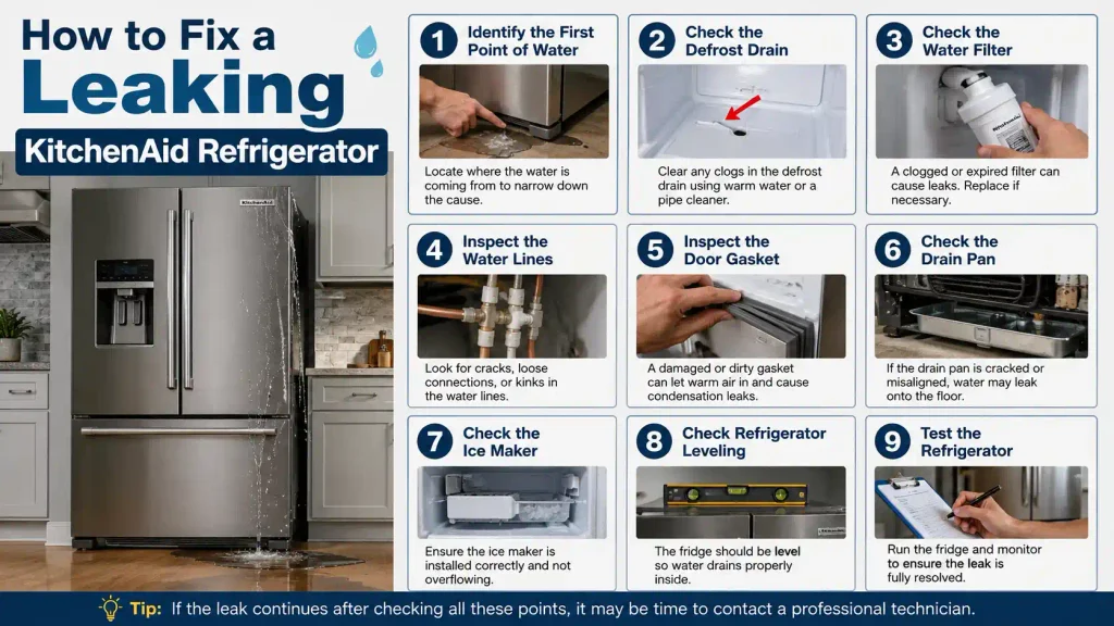 How to Fix a Leaking KitchenAid Refrigerator