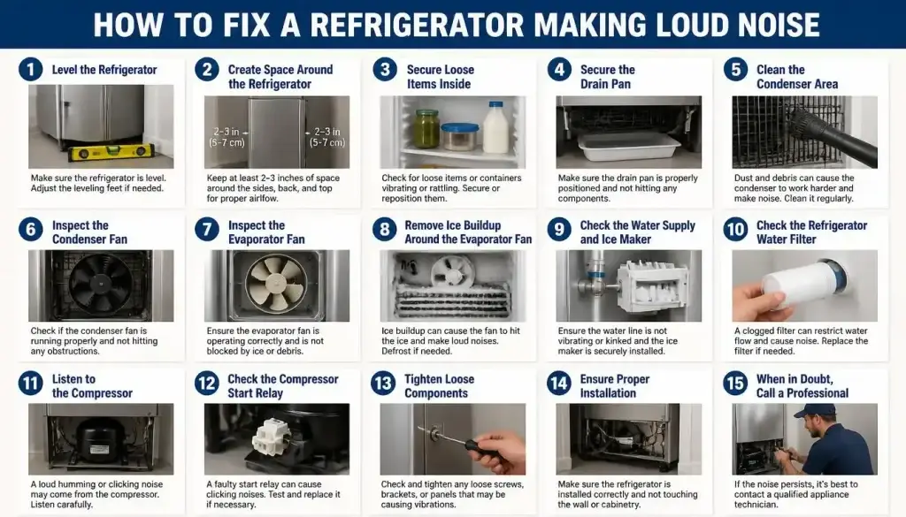 How to Fix a Refrigerator Making Loud Noise