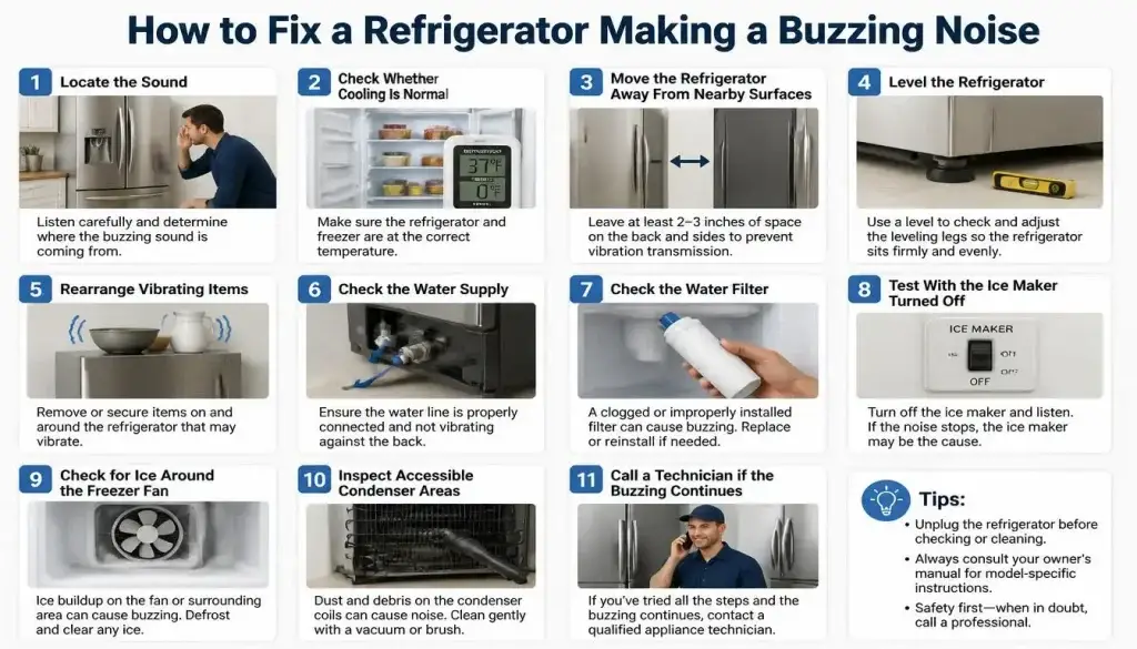 How to Fix a Refrigerator Making a Buzzing Noise