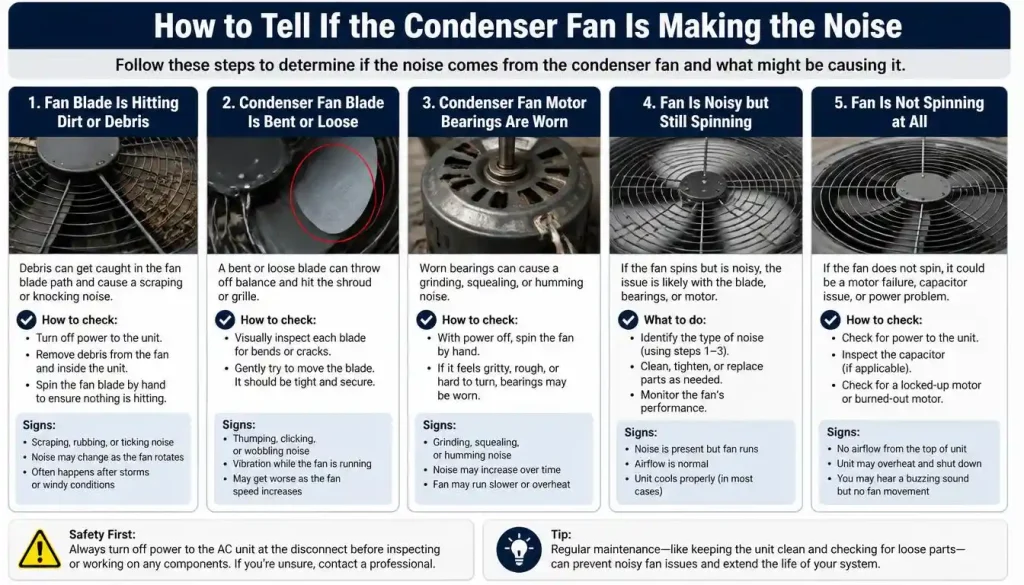 How to Tell If the Condenser Fan Is Making the Noise