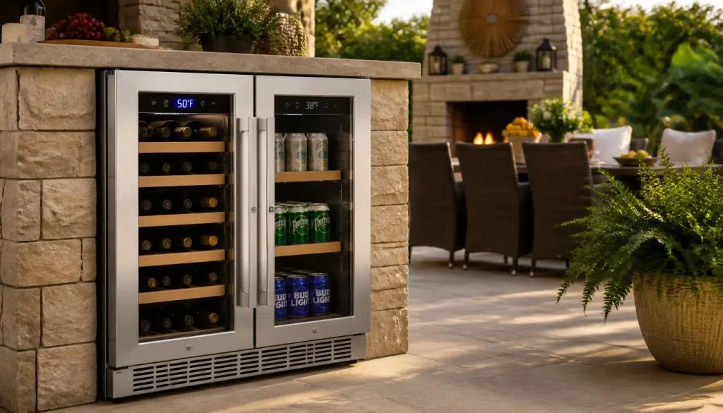 NewAir 24-Inch Dual Zone Outdoor Wine & Beverage Refrigerator