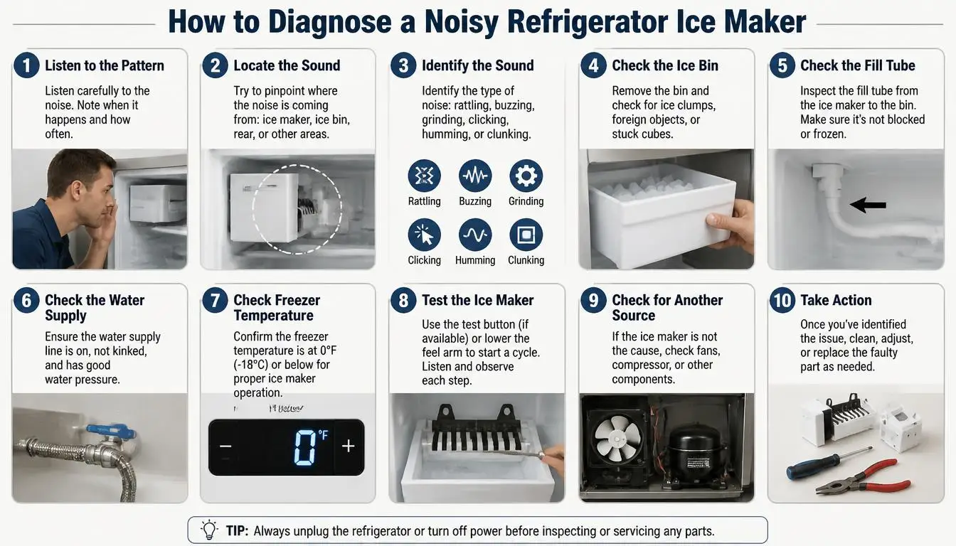 How to Diagnose a Noisy Refrigerator Ice Maker Step by Step