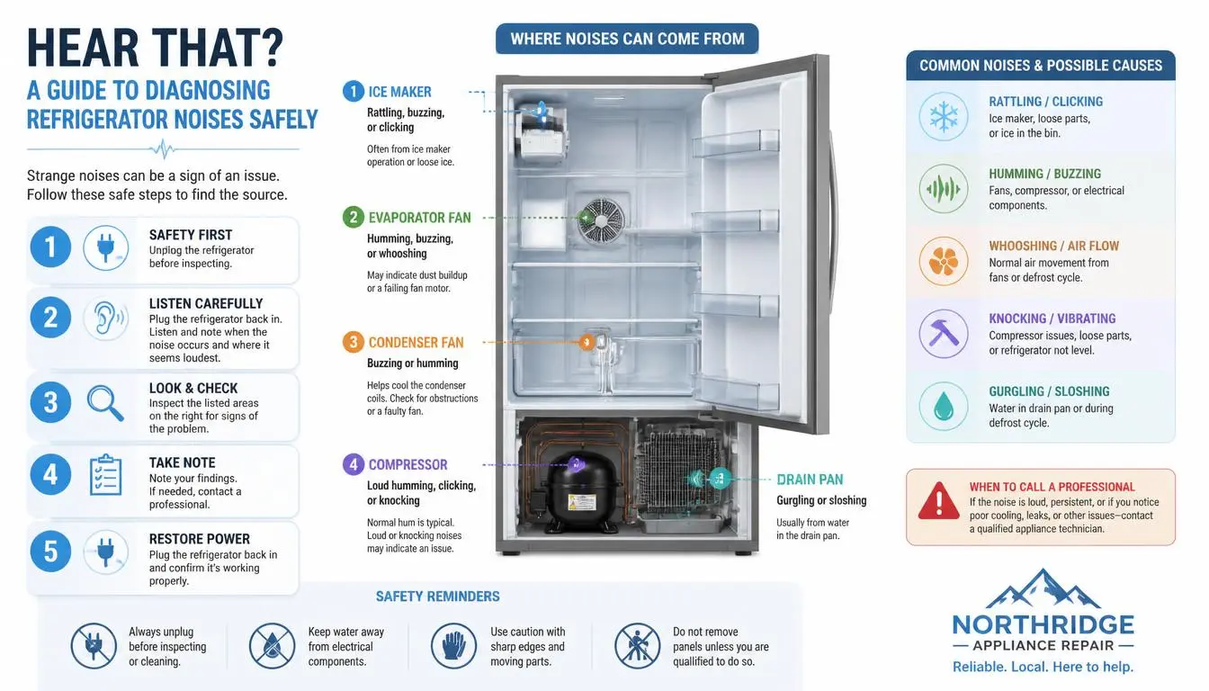 How to Diagnose a Weird Refrigerator Noise Safely