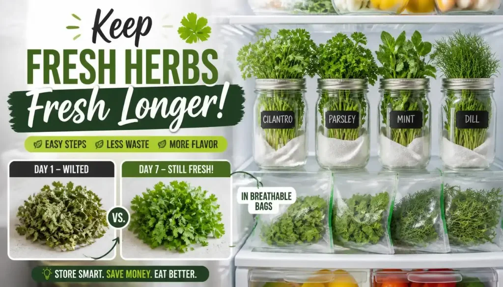 How to Store Tender Fresh Herbs in the Refrigerator