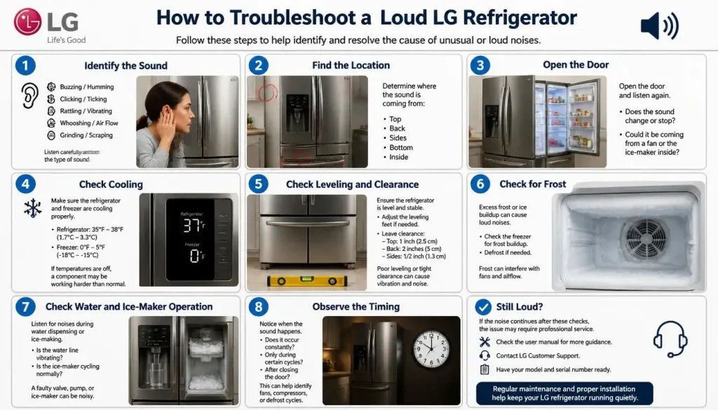 How to Troubleshoot a Loud LG Refrigerator Step by Step