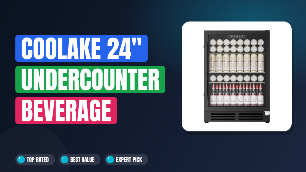 Coolake 24" Undercounter Beverage Fridge: Sleek & Stone Cold
