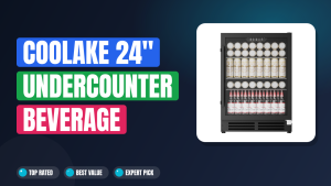 Coolake 24" Undercounter Beverage Fridge: Sleek & Stone Cold