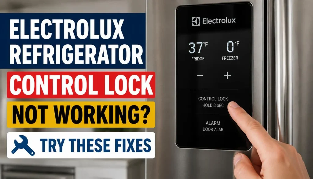 Electrolux Refrigerator Control Lock Not Working Try These Fixes
