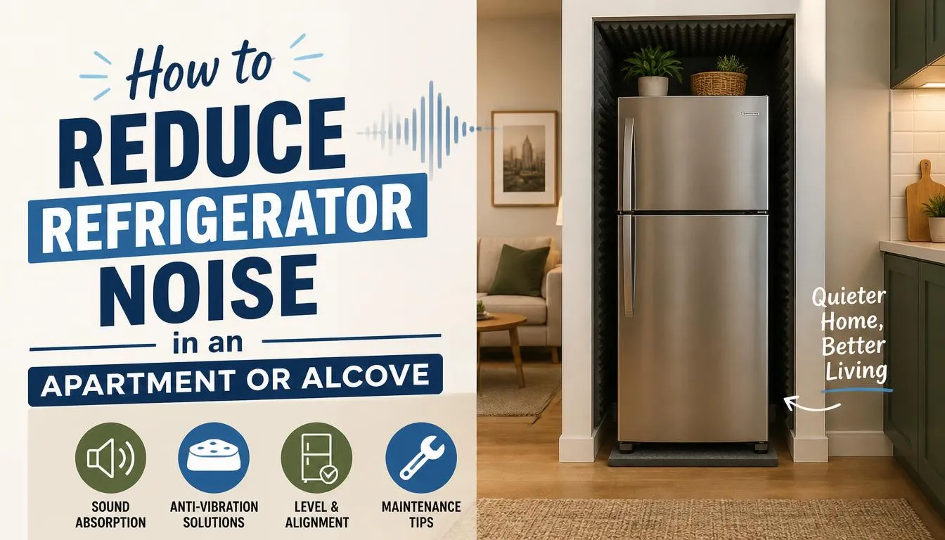 How to Reduce Refrigerator Noise in an Apartment or Alcove