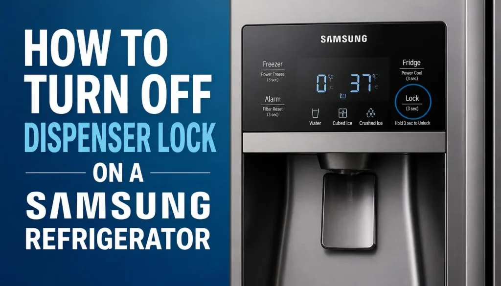 How to Turn Off Dispenser Lock on a Samsung Refrigerator