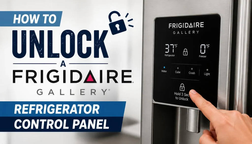 How to Unlock a Frigidaire Gallery Refrigerator Control Panel