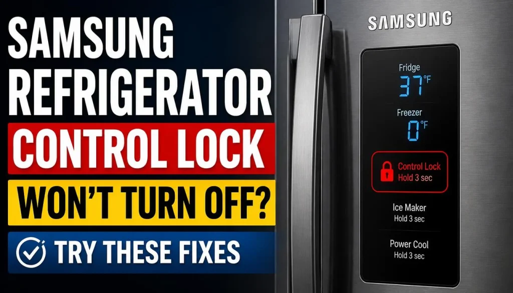 Samsung Refrigerator Control Lock Won't Turn Off Try These Fixes