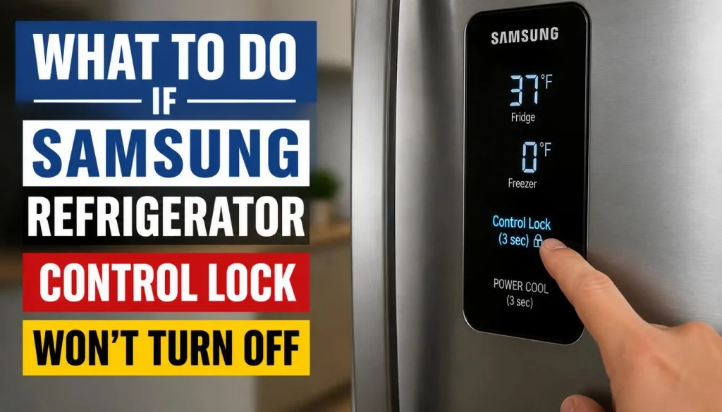 What to Do if Samsung Refrigerator Control Lock Won't Turn Off